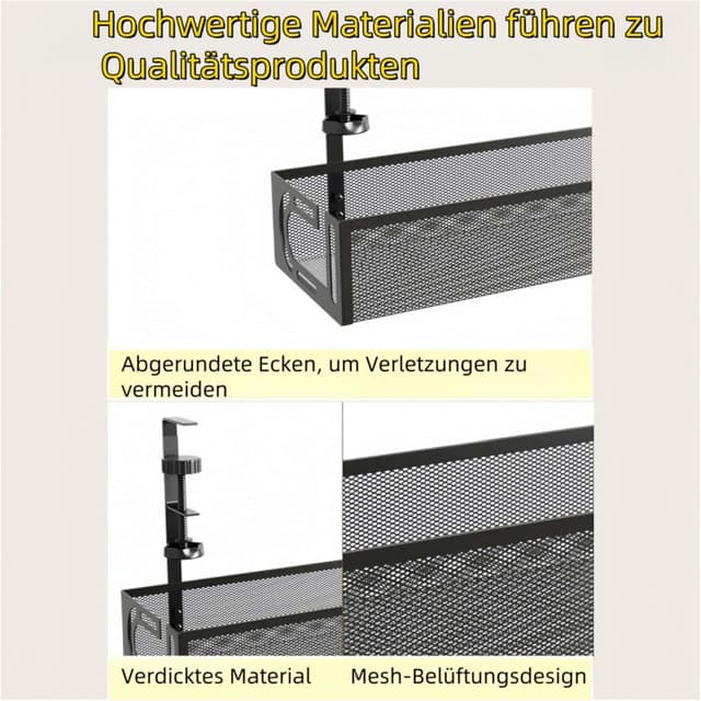 Detalle 2 de Couwilson Kabelmanagement-Organizer 1x unter dem Schreibtisch