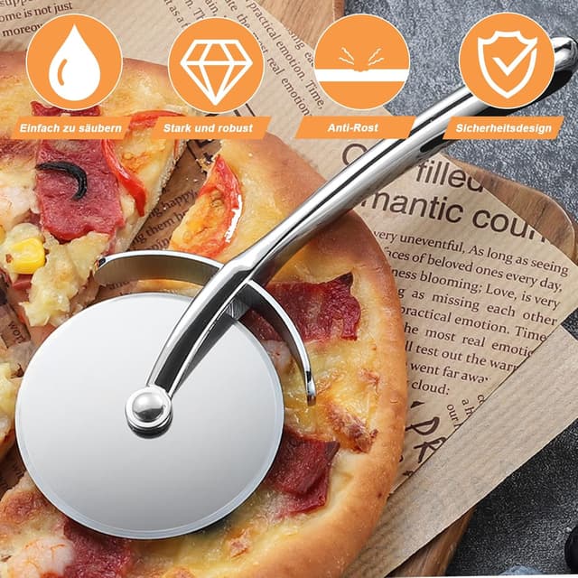 Thumbnail 4 de SURFOU Cortador de Pizza🪓, 6,5 cm, Acero Inoxidable, Lavavajillas