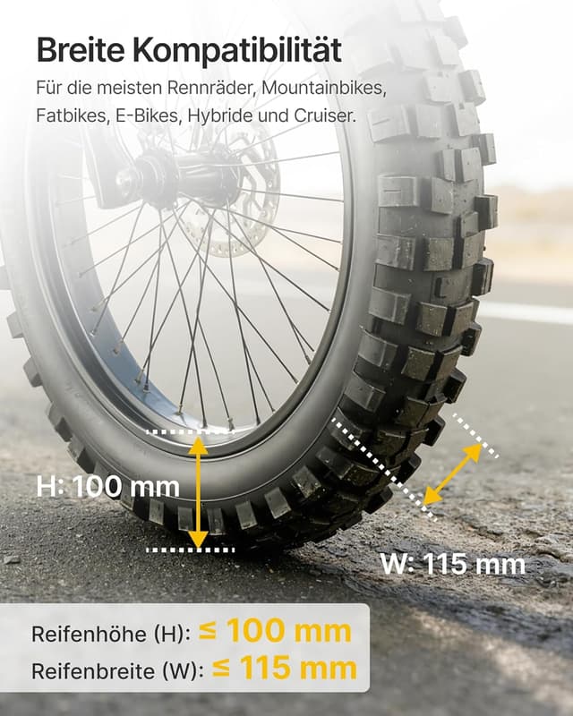 Detalle 2 de monTEK schwenkbare Fahrrad-Wandhalterung für Breitreifen bis 115 mm (bis 35 kg)