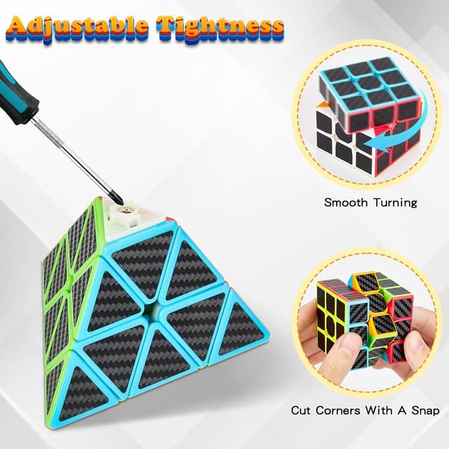 Thumbnail 2 de Coolzon Puzzle Cubes Megaminx Pyraminx 5 Pack