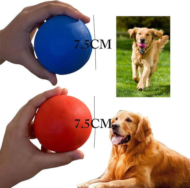 Detalle 2 de Pet Guru high bounce dog training boomer ball (TRP rubber) – medium & large, 7.5 cm