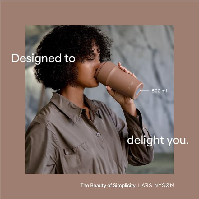 Thumbnail 2 de LARS NYSØM Taza térmica 500ml ☕ Aislante y a prueba de fugas