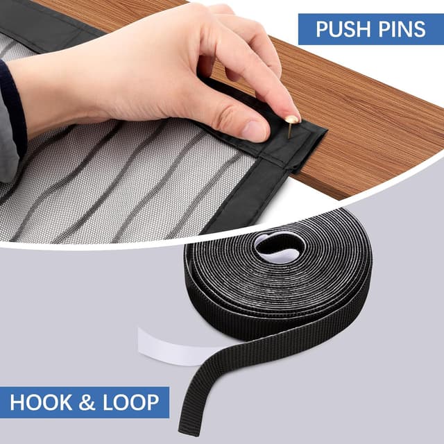 Detalle 2 de Cloudgree Magnetic Fly Screen Door (80x200cm) with Powerful Magnets & Full Frame Hook&Loop