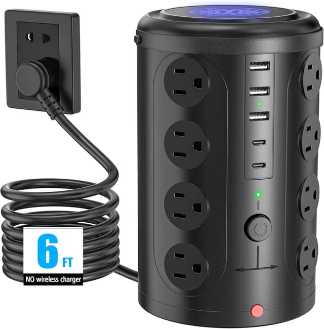 Imagen de Tower Power Strip Surge Protector 16 Outlets en OfertitasTOP