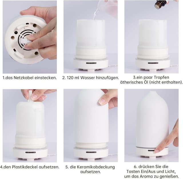 Thumbnail 4 de JESMAY Aroma Diffuser 120ml Keramikdiffusor
