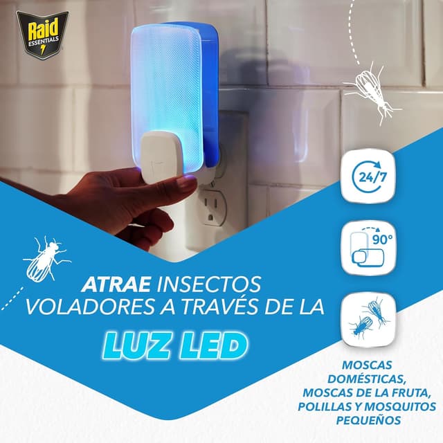 Detalle de Raid Essentials Trampa LED Antimoscas 1 aparato