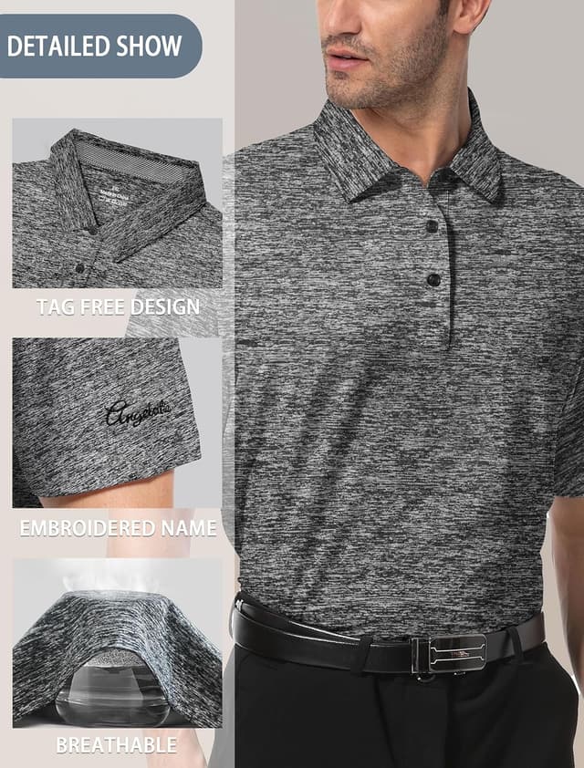 Detalle 2 de ANGEL CITIZ dry fit golf polo