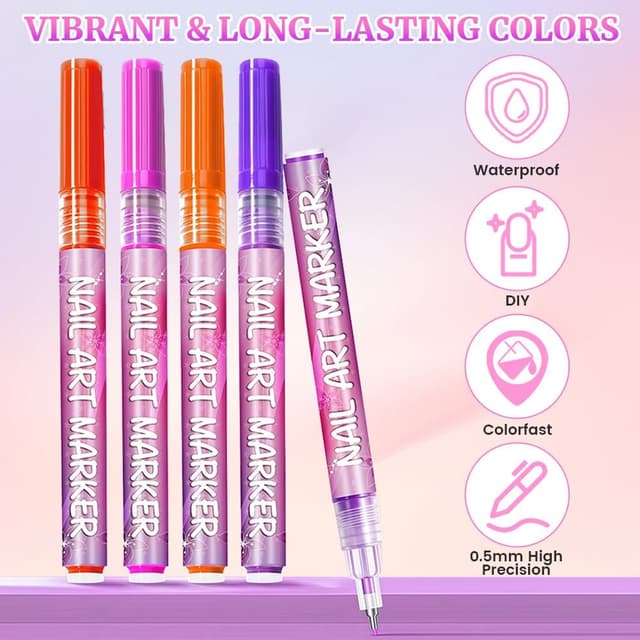 Thumbnail 3 de flintronic Stylos Nail Art 12 couleurs 🎨