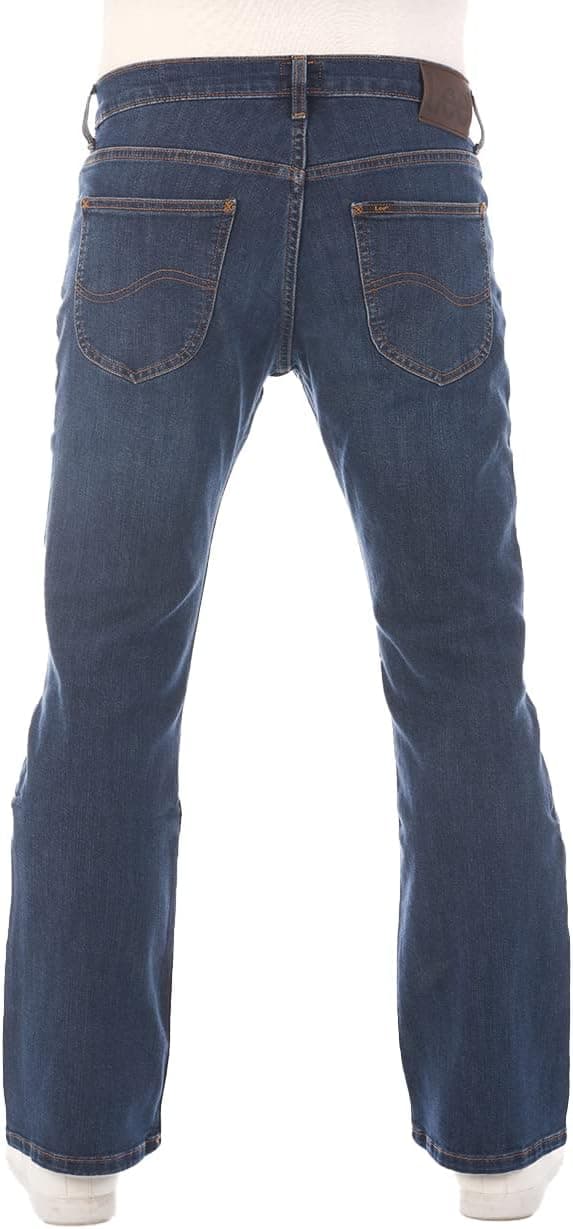 Detalle de Lee Jeans Herren Stretch Bootcut „Denver“ – Jeanshose in Denim Blau