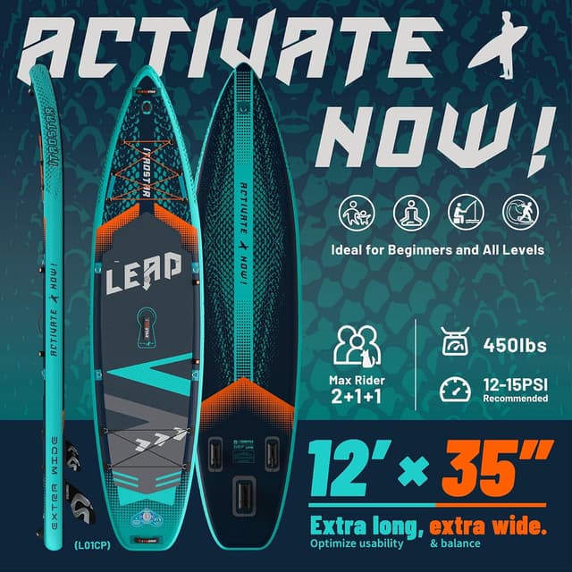 Thumbnail 1 de iTAOSTAR Lead 12' x 35" Inflatable SUP 450 lb