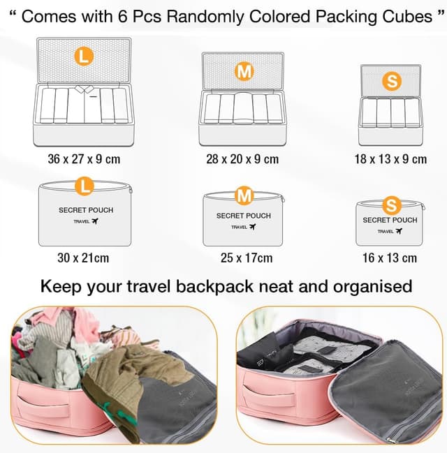 Thumbnail 6 de Lekesky Travel Backpack Cabin Size 17-Inch Laptop Carry-On Waterproof Rucksack (Water-repellent)