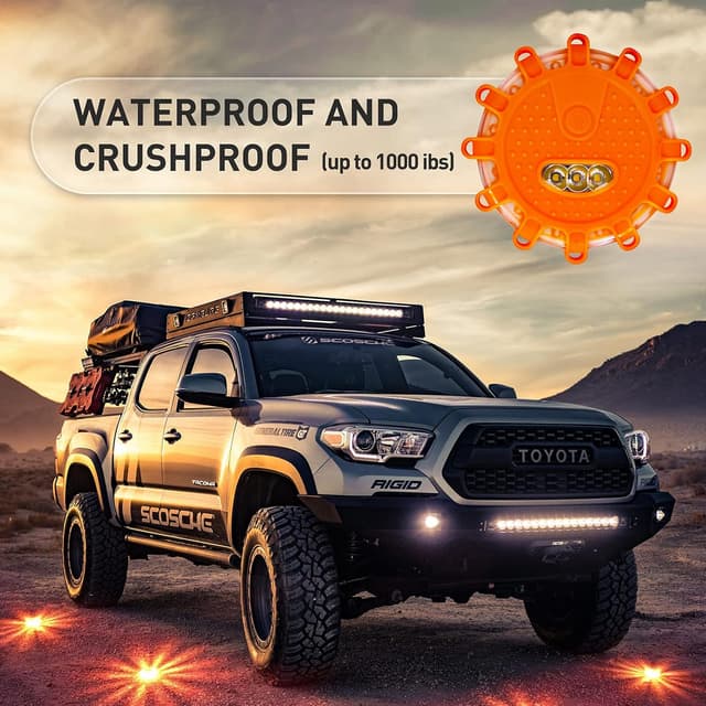 Thumbnail 6 de Kitgo 6 Pack LED Road Flares Emergency Light Kit 🚨