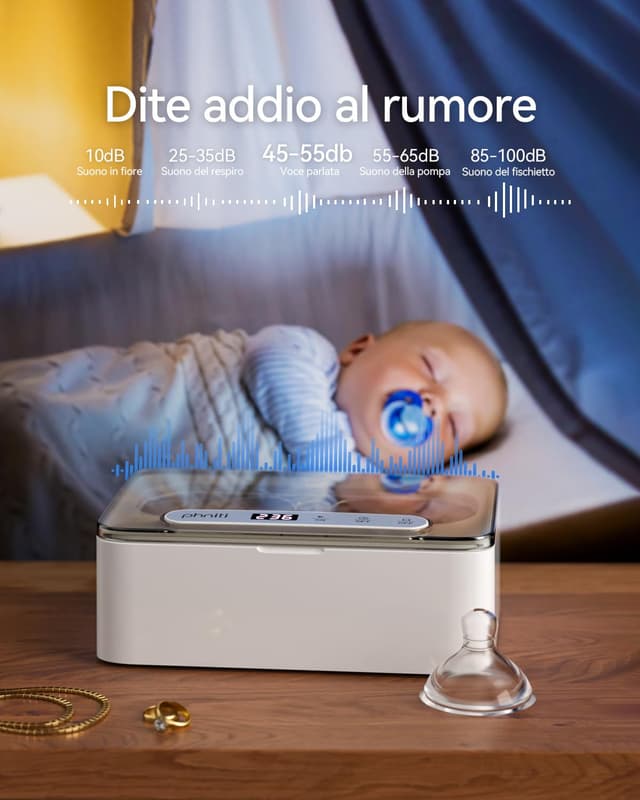 Thumbnail 6 de Phniti Pulitore Ultrasuoni 47KHz 330 ml