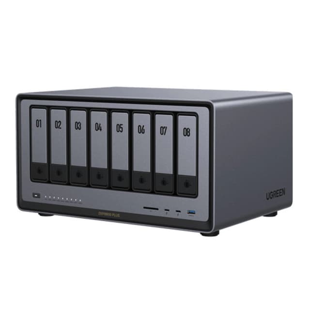 Detalle de UGREEN DXP8800 Plus NAS escritorio 8 bahías