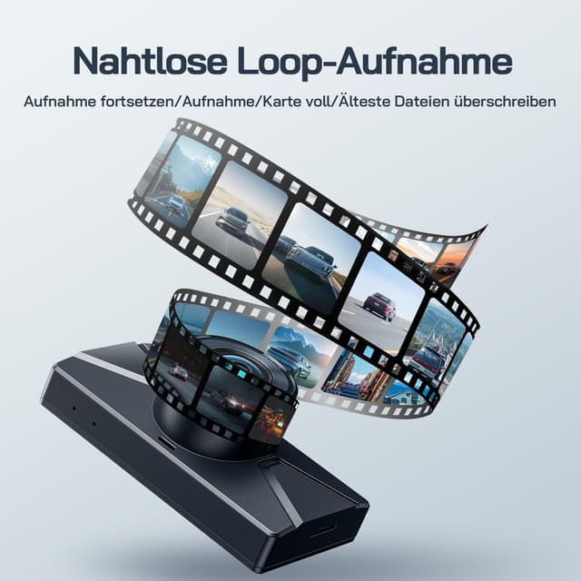 Thumbnail 6 de WOLFANG Dashcam Auto vorne & hinten 2,5K + 1080P mit 170° Weitwinkel, WDR und 24h Parkmodus inkl. 32-GB-SD