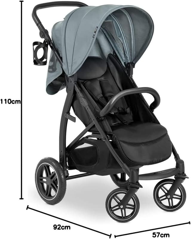 Thumbnail 6 de Hauck Rapid 4D Jungle Green pushchair with 4D wheels, one-hand fold and raincover