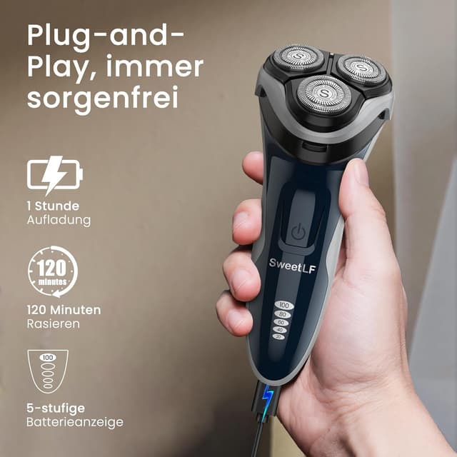 Thumbnail 5 de SweetLF 2025 New Elektrorasierer 120 Min đȘ