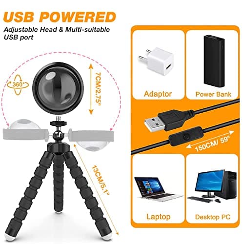 Detalle de QUIGO Sunset Lamp: lámpara LED RGB de 16 colores 🎇