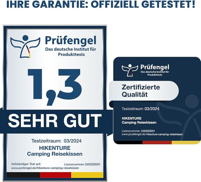 Thumbnail 6 de HIKENTURE Aufblasbares Camping- & Reisekissen mit abziehbarem Kissenbezug (blau) – One Size