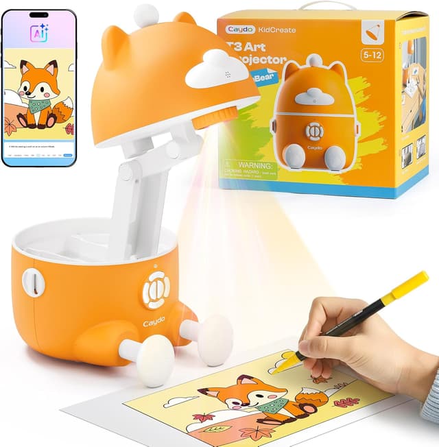 Detalle de Caydo T3 AI drawing projector 720P for kids