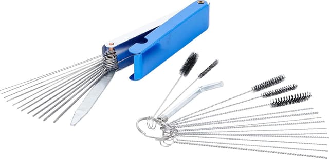 Detalle de BGS 74438 Vergaserdüsen-Reinigungswerkzeug-Satz (16-tlg.) für feine Düsen an Vergasern und Schweißgeräten