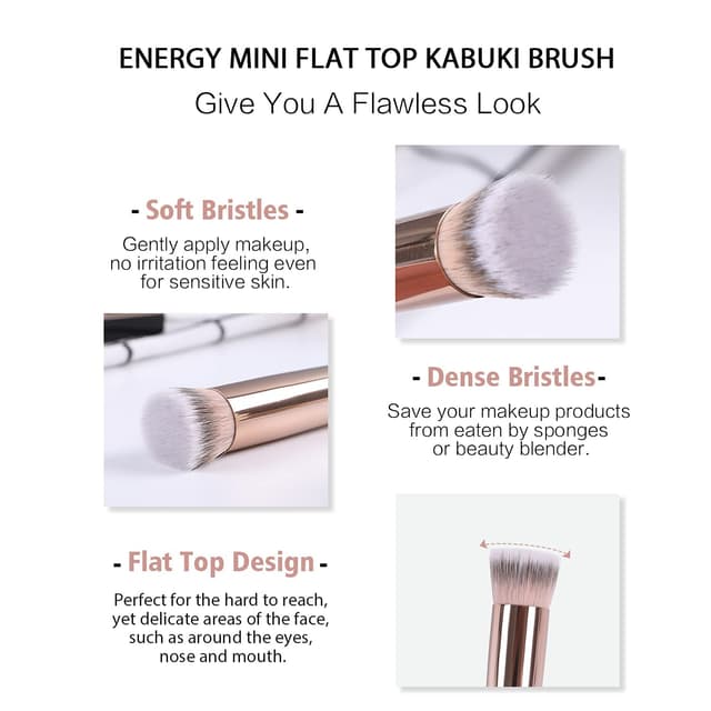 Detalle de ENERGY Mini-Flach Pinsel für Concealer & Kontur-Pinsel 272 – für Augenpartie