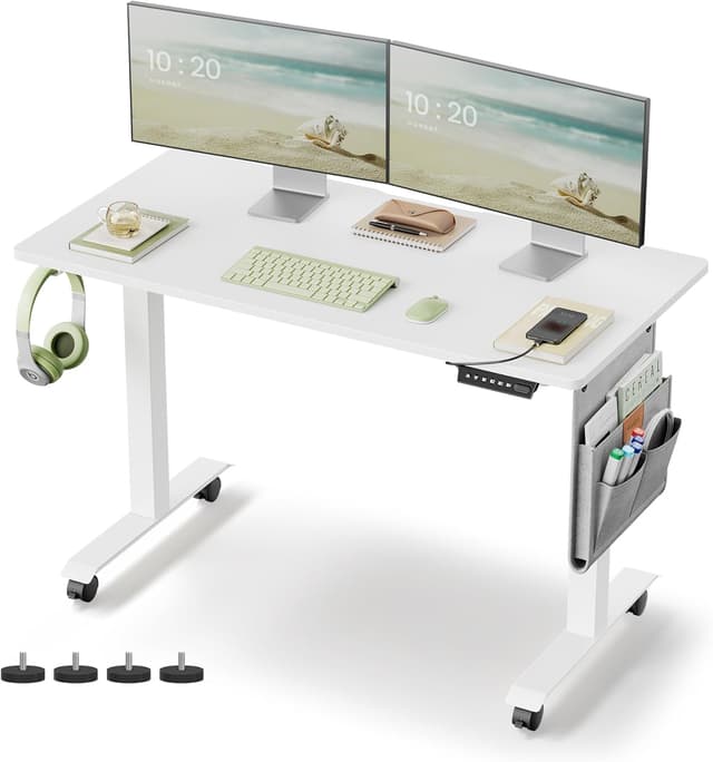 Detalle de VASAGLE Escritorio Eléctrico Rústico Ajustable 📋