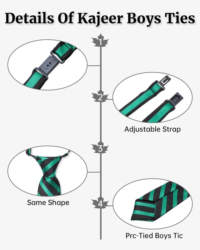 Detalle de Kajeer Vorgebunden Kinder Krawatte Cashew Blume 🎀