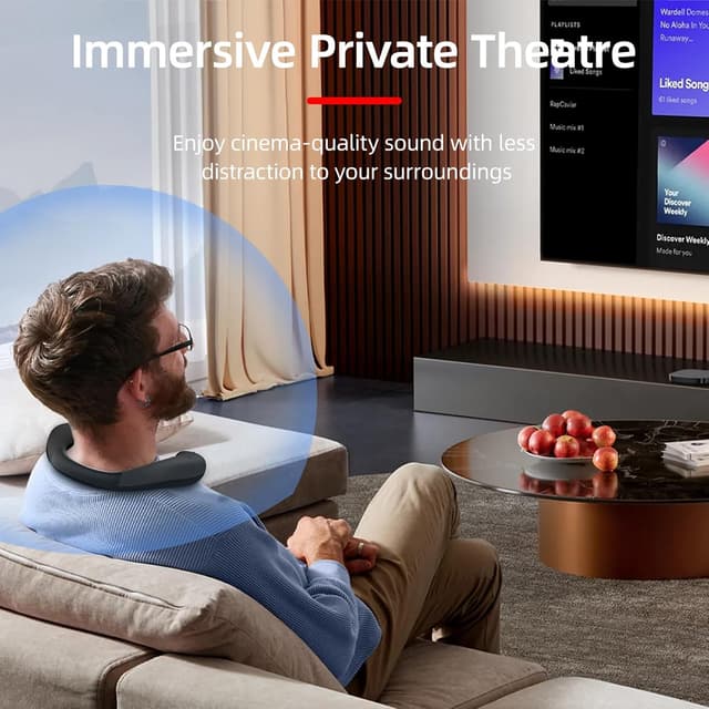 Detalle 2 de Smalody Smaloyd Bluetooth-Nackband-Lautsprecher mit Mikrofon – kabelloser Surround-Ton fürs Outdoor