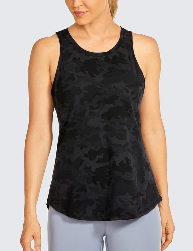 Detalle de CRZ YOGA canotta sportiva donna backless senza maniche, tessuto traspirante e ad asciugatura rapida