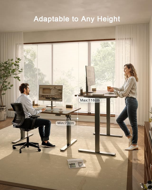 Detalle 2 de JUMMICO 120x60cm Electric Standing Desk 1+2