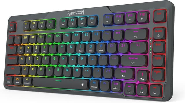 Detalle 2 de Redragon K706 PRO 75% Wireless Gasket RGB Gaming Keyboard (82 keys) with low-profile linear red switches