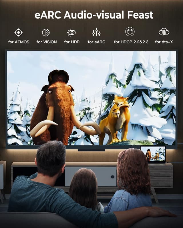 Detalle de CABNEER HDMI 2.1 Kabel 0,5 m, 48 Gbit/s