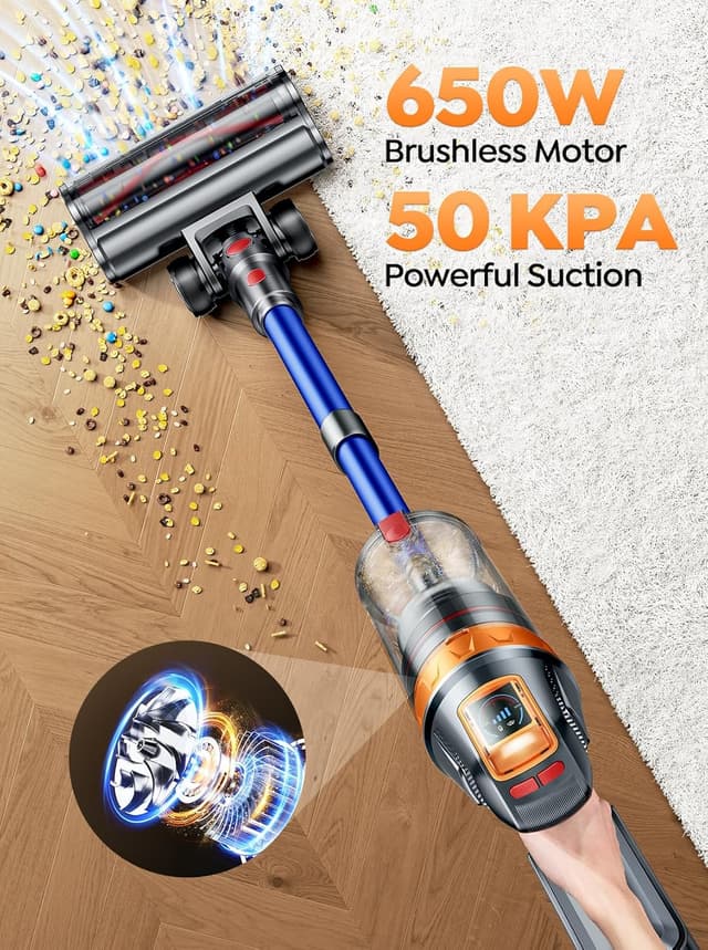Detalle 2 de SMOTURE Cordless Vacuum 650W 50KPA