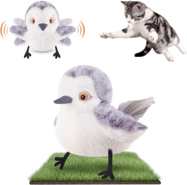 Detalle de Migipaws Rechargeable Flapping Bird toy for cats 🐱
