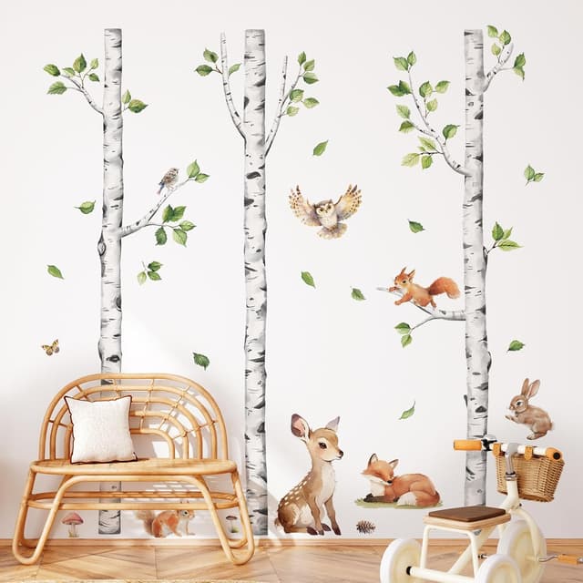 Detalle de Tanlaby wall stickers 4 sheets woodland