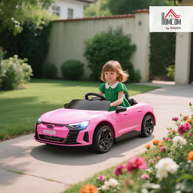 Detalle 2 de HOMCOM Voiture électrique enfant 12 V Audi RS E-tron GT Rose