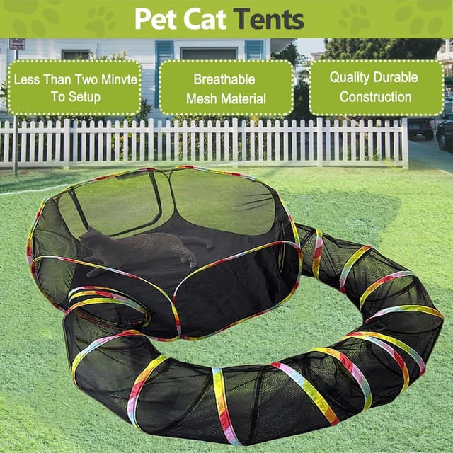 Thumbnail 5 de Cat Tunnel 2-in-1 Rainbow Collapsible Outdoor Play