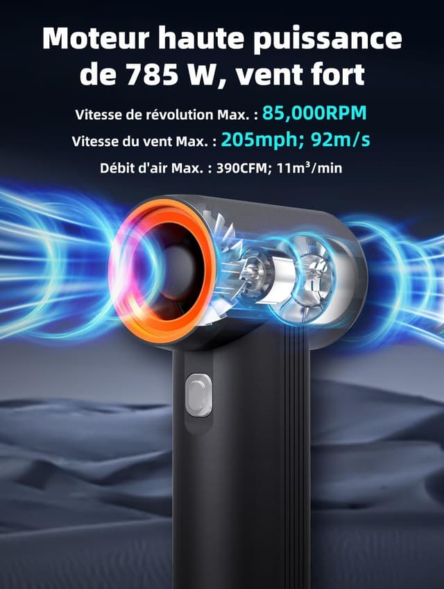 Detalle 2 de Souffleur de feuilles Kica Jetfan Max 331 km/h