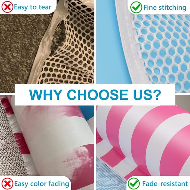 Detalle 2 de 2 Pack Netted Lilo Pool Inflatables with Pump and Drink Holders (2 Water Hammocks, 4-in-1 Hammock Floats)