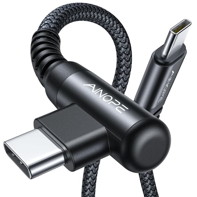 Detalle de AINOPE USB‑C auf USB‑C Kabel 60 W, 3 m (2er‑Pack) – schwarz