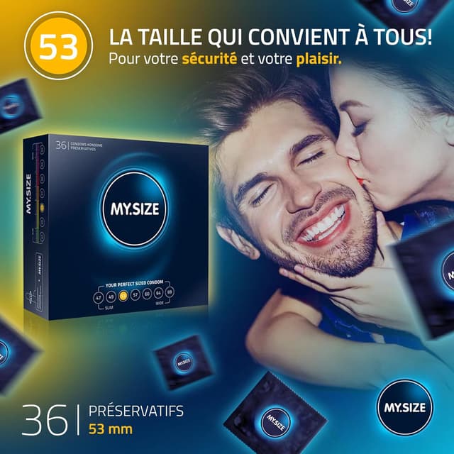 Detalle 2 de Préservatif MY.SIZE 53 mm — 36 pièces