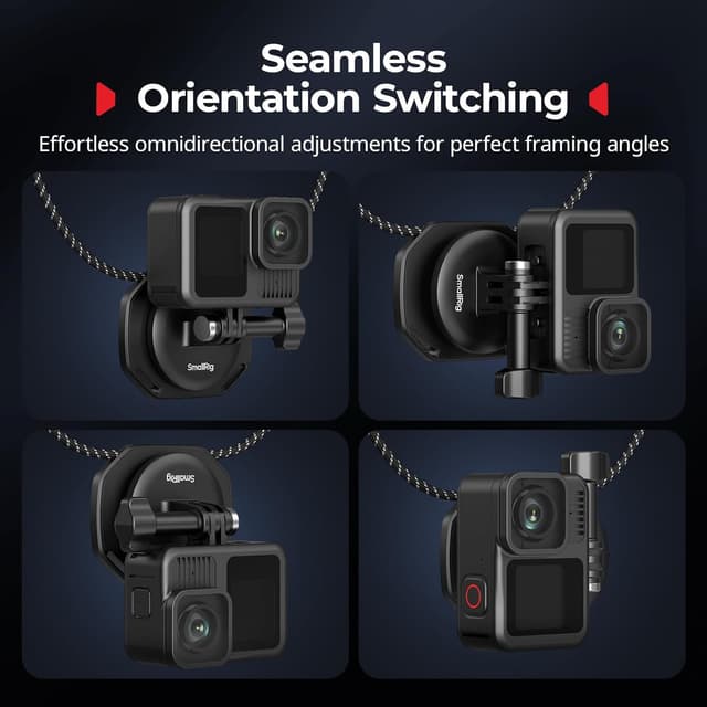 Detalle de SMALLRIG 5242 Poignée creuse gauche rotative à 360° avec pince OTAN