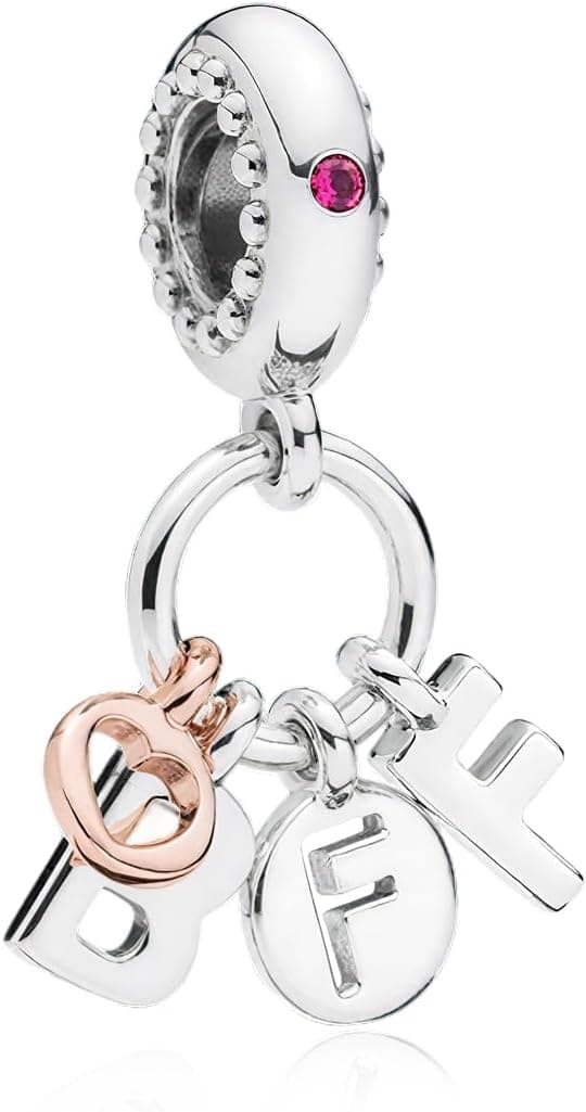 Detalle de LMLMECREA Charms Anhänger aus 925 Sterling Silber (BFF) für europäische Armbänder