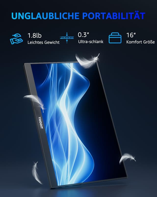 Thumbnail 5 de Yodoit Portable Monitor 16 Zoll 2,5K 120 Hz