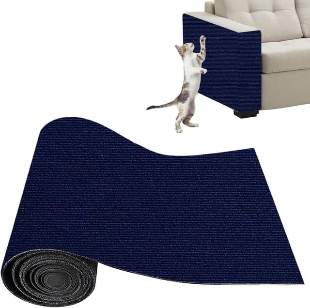 Detalle de Xynovate tappetino tiragraffi adesivo per gatti blu, riutilizzabile e tagliabile