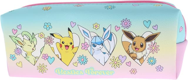 Detalle 2 de Blueprint Collections Pokémon Pencil Case (Pikachu & Eevee) Zip-Up Pouch, 20 x 6.5 x 8cm