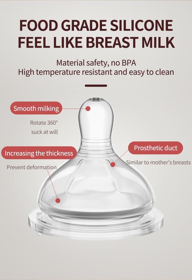 Detalle de Oberni Anti-Colic Baby Bottle 270 ml in Pink