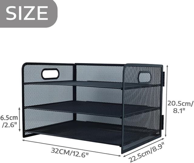Detalle 2 de HIHOBDAY 3 Tier Paper Organiser 32.5cm