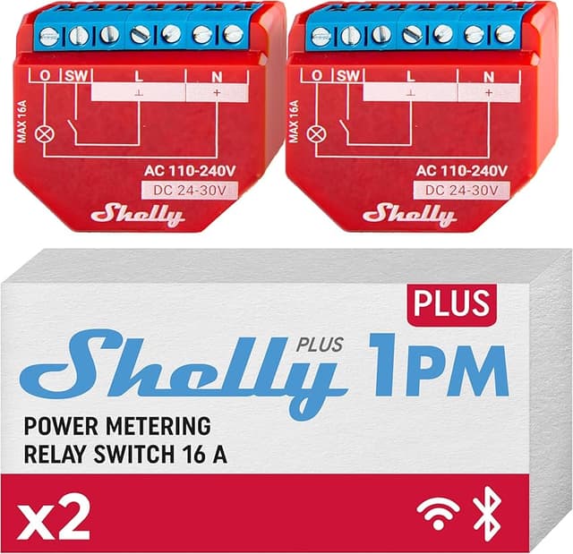 Imagen de Shelly Plus 1PM Módulo interruptor Wi‑Fi con medidor 16A 🔌 en OfertitasTOP